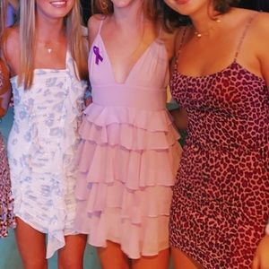 NBD purple ruffle dress